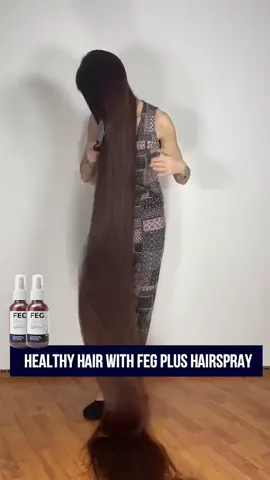 Healthy hair with FEG PLUS hair spray #fegplus  #hairgrowthserum