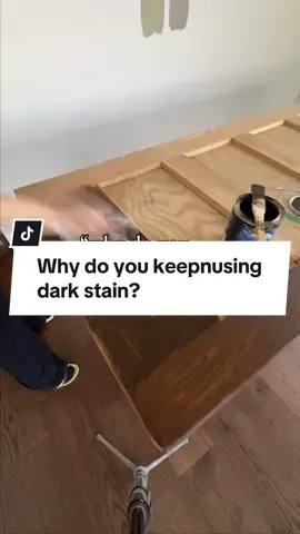 This is Probably the most asked question everytime it comes to a wood project.  And the answer is : I just like the darker wood tones for this house- it feels appropriate for the age of the house (built in the 30s) and I love the warmth and depth it adds to a space.  #oldhousetiktok #housemadehome #1930shouse #fyp 