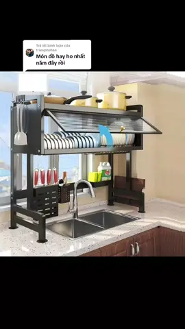 Trả lời @trieuphuhan Kệ úp bát đặt trên bồn rửa có nắp đậy Đa Năng, úp bát không lo nước chảy lung tung #keupchen #keupbat #keupbattrenbonrua #keupchendia #tienich 