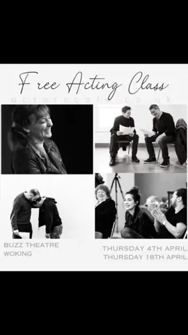 Book your FREE Acting Class  For all ages 18-75! And all acting abilities form novice to professional.  Students are achieving their spotlight accreditation, landing acting agents and developing strong confidence and realism in their craft. Students have previously booked for TV Roles / BBC / ITV / Channel 4 / Independent Feature Films Come along to our FREE TASTER session! 🎭 Get a feel for it is like to study with us 🎭 Spotlight accredited School 🎭 All levels Welcome LOCATION - WOKING, BUZZ THEATRE Link Below to get booked on! https://www.actorscafe.co.uk/free-class.html More dates will be released in the Summer, if you would like to be on the waiting list for more dates drop us an email and we will keep you up to date! theactorscafe@gmail.com #acting #actinglife #actingclass #actingtechnique #actingcourseslondon #actinglessons #actorsuk #actors #woking #wokingham #wokingsurrey #hardwoking #actor #actress #actingclasses #acting #actingclassfun 