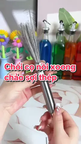 Chổi cọ nồi xoong chảo chất liệu chống gỉ, làm sạch vết bẩn dễ dàng #choiconoi #choiconoichao #banchaichao #choiconocamtay #giadungtienich 