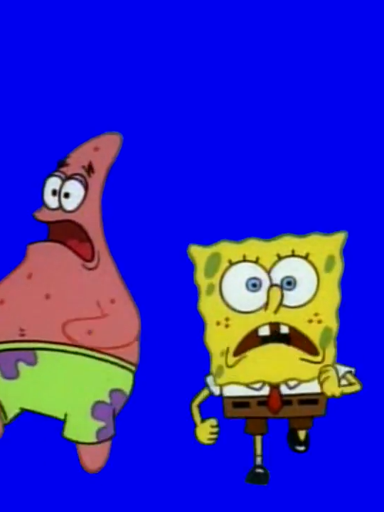Running SpongeBob and Patrick #greenscreen #greenscreenvideo #greenscreensticker #fyp #fypシ #meme #contentcreator
