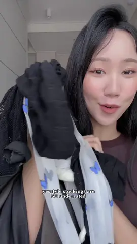 The way stockings can elevate your whole look!! Currently my FAV stockings and I literally over-wore the double lined stockings this winter. Helped me look cute but stay warm during the brutal winter days in Seoul hehe #viral #trend #yesstyle #seoul 