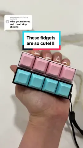 Replying to @userツシヅッジ  Glad you guys are liking our mechanical keyboard fidget keychains 😊 The clicks are super satisfying. We use real Gateron keyboard switches and offer tons of cute colors. All orders are made and shipped from California 🌴🩷 #keyboardkeychain #fidgetkeychain #keyboardfidget #mechanicalkeyboard #TikTokShop #fidgetasmr #keyboardclicking 