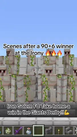 Scenes at the Irony after Iron Golem FC take home a Derby Win against Ravager Wanderes in matchday 1 of the Netherite league!!🔥🔥💪💪💪#football #footballtiktok #Minecraft #viral #minecraftfootball 