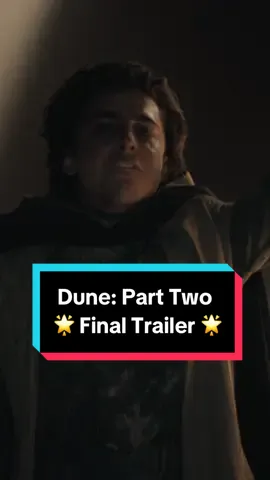 Final trailer for Dune: Part Two 🌟 see it in cinemas this Friday! #duneparttwo #duneclips #timotheechalamet #zendaya 
