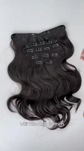 ✨ Tóc xoăn lơi thần thái như các chị đẹp chỉ sau 2 phút nối tóc với TÓC KẸP 6 PHÍM  #capelli #hair #tockep #noitoc