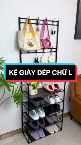 Kệ giày dép chữ L 4 tầng đa năng #kegiaydep #kegiay4tang #kegiaydanang #xuhuong #vairal 