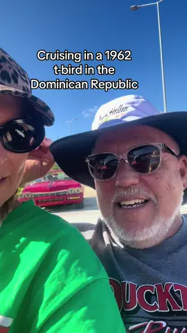 My 82 year ikd dad cruising in a 1962 Thunderbird through the Dominican Republic. Wait till you see that Chevrolet! 🤣😜. Just kidding, ya’all…  ##dominicanrepublic##oldcar##oldcars##carshow##ford##fords##chevy##chevrolet##classiccar##donkey##ducktailrun##fyp##foryou##foryoupage##funny##82yearsandgoing