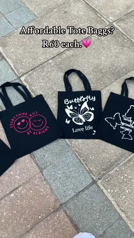 Follow Thebiggirlsstore🌈💗🦄🎀! For accessories and more. We selling these cute tote bags for R60 each. Get your own totebag. We deliver nationwide via Pep or Postnet. #BlackBusinesses #SmallBusiness #accessories #totebagaesthetic #johannesburg #bags #southafricatiktok🇿🇦 #fyp #hustle 