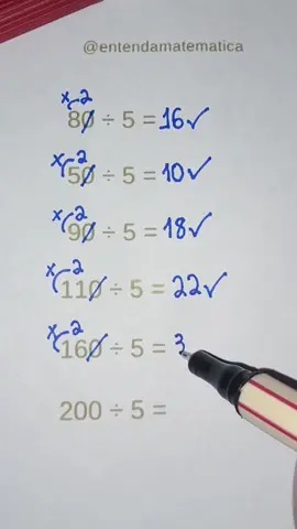 Divisão por 5 #truquematematico  #macetedematematica  #matematica  #enem  #study 