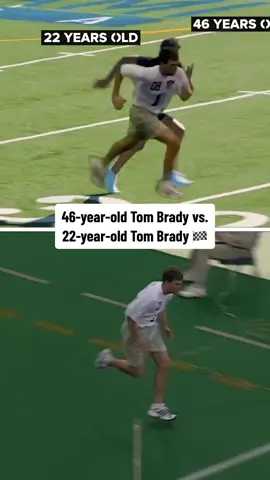 Tom Brady at 46 appears faster than when he was 22 😳 #nfl #tombrady #nflcombine #40yarddash via nobull