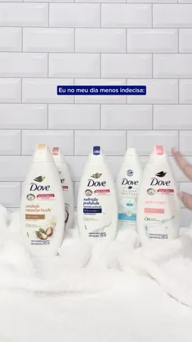Eu no meu dia menos indecisa: porque não dá para escolher só um Sabonete Dove, né?! 🧼🫧 #Dove #DoveBrasil #Autocuidado #Cuidados #DoveBeautyBar #SaboneteDove #BanhoPremium #Sabonete #Banho #Indecisa #EuNoMeuDia #SaboneteLiquido