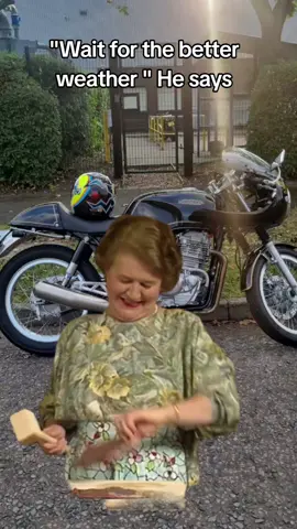 Hurry up summer #CapCut #fluffysarmy #womanover50 #menopause #bikerchicksoftiktok #bikerchicks #fypシ #fyp #hashtag #justme #honda #gb500tt 