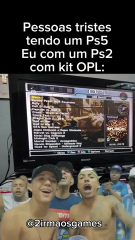 Eu com meu Ps2 com kit OPL 😹🎮❤️ #ps2 #ps2games #kitopl #opl #blackps2 #gtasanandreas #bully #bombapatch 