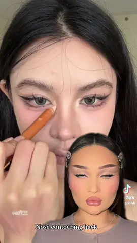 Douyin nose contour hack ⁉️  #nosecontour #nosecontourhack #contourtutorial #contouringhacks #nosecontouringhack #makeuphacks #douyinmakeup #douyin 