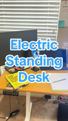 Electric standing desk. #standingdesk #desk #officedesk #officefurniture #officemakeover 