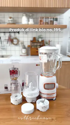 Rekomendasi blender mutifungsi, 1 alat bisa untuk 4 fungsi sekaligus.  Namanya 4in1 ice crusher blender by @mecoo.id . Menurut aku produk ini bagus karena bisa menghaluskan bahan ga perlu waktu lama auto langsung halus.  Ada 4 fungsi bisa sebagai ice crusher, blender, chopper, dan dry grinder. Masing2 ber kapasitas 1,5L (juice cup), 450ml (chopper cup) dan 200ml (grinding cup). Material yang dipakai tentu saja sudah baby food grade, BPA Free, dan Anti bacterial & odorless. Dayanya juga cukup rendah di 300 watt aja. Yuk samaan pakai 4 in 1 ice crusher blendernya @Mecoo.id_official 🫶  #blender #blendermultifungsi #mecookwithmecoo 