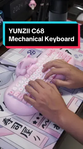 The Cutest Keyboard from YUNZII C68 Hi-Fi Mechanical Keyboard with Adorable Cat-Inspired Design 😻 Enjoy a one-of-a-kind charming keyboard featuring YUNZII’s revolutionary kawaii cat design made of high-quality silicone. The keyboard cat head is detachable. You may replace other heads in the future. The mechanical keyboard with a 65% layout of 68 keys is both compact and functional. This adorable keyboard is ideal for home, workplace, workspace, outdoor, and casual gaming. #yunzii #yunziikeyboard #keyboard #mechanicalkeyboard #switches #linearswitches #gaming #gamer #gamingkeyboard #keyboardmechanical #asmr #typing #typingtest #unboxing #unboxingasmr 