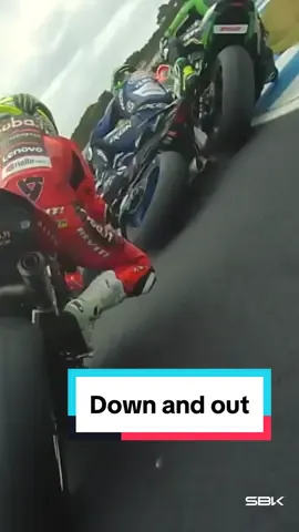 The moment Remy Gardner's Race 1 efforts came to an abrupt end after contact with Axel Bassani at Phillip Island 💥 #AustralianWorldSBK 🇦🇺 #WorldSBK #motorcycle #Motorsport #racing #sportsontiktok 