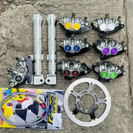 King drag mio lighten front shock with 8.1 caliper Earls hose and Buta disc #thailand🇹🇭 #kingdragthailand #kingdrag #8.1caliper #caliper 