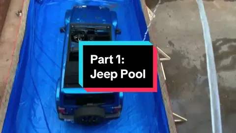 part 1: setting up jeep pool #jeep #pool 