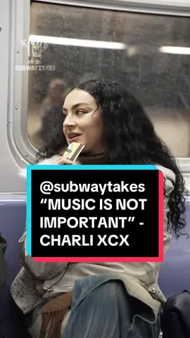 ⭐️Episode 95: @charli_xcx says music is not important ⭐️ 🎤 @KAREEM RAHMA  🎥 @Anthony DiMieri @Willem Holzer   #nyc #newyorkcity #podcast #subway #hottakes #interview #conversations #nycsubway #subwaytakes #charlixcx #vroomvroom #music 
