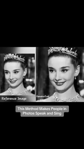 Researchers made Audrey Hepburn sing Ed Sheeran's song with EMO, a method that animates people in images using an audio input. . They can talk, sing, and rap: https://80.lv/articles/this-method-makes-people-in-photos-speak-sing/ . #tech #technews #technology #AI #research