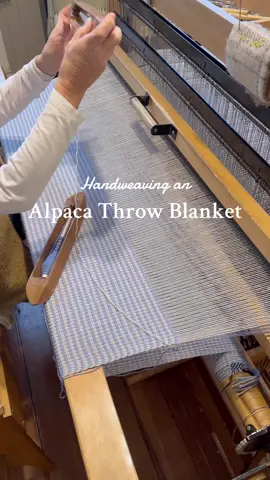 Crafted in our Main Street weaving studio, alpaca throws are our version of a weighted blanket #nantucket #coastaldecor #nantucketisland #handweaving 