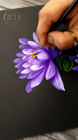 Beautiful Brush Strokes 🟡 Waterlily #foryoupage #fyp #roundbrush #flowergirl #waterlily 