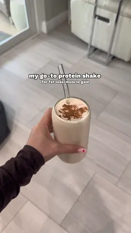 im not even a protein shake person but this one is a 10/10 | oxywhey from @ehplabs code ‘gaby10’  full recipe: half a packet of maple brown sugar oats  1 scoop of oxywhey (vanilla ice cream)  10g of peanut butter  cinnamon  splash of vanilla extract  1 cup of milk of choice  ice  270cals  30g of protein 
