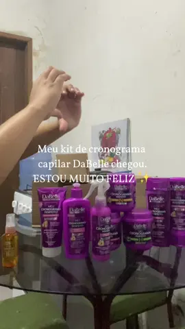Meu kit da Dabelle chegou ✨ Viu no explorar ? Me segue 💜 . . . #meucronogramaperfeito #meucronogramaperfeitodabelle  #cronogramacapilarcaseiro #dabellehair #autocuidado #beleza #spaday #cabelosaudavel #nutriçãocapilar #reconstruçãocapilar #cronograma_capilar #cronogramaskala #barato #dicasdebeleza
