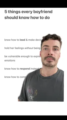Is your boyfriend doing all 5?? 👀 #relationshiptipsformen #relationships #emotionalintelligence #healthymasculine 