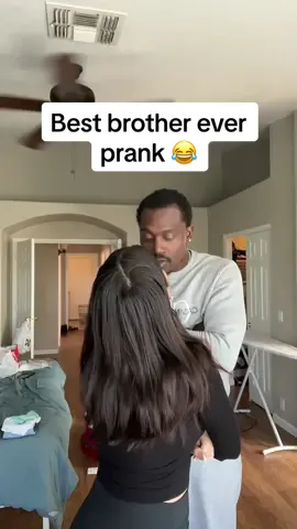 He was loving it at first 🤣🥰 #bestbrothereverprank #couples #funny #prank #marriedlife #thepeetes 