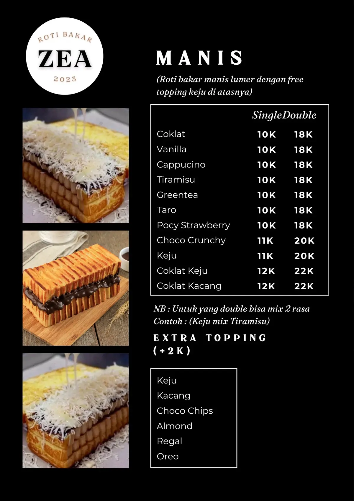 Untuk daftar menu sementara kita ya kak👌🏻🔥 #jajanjepara #fyp #rotibakar #rotibakarpremium 