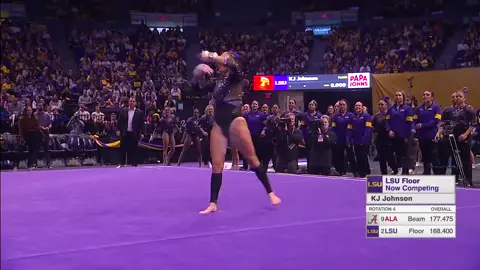 KJ JOHNSON KNEW SHE #NAILED THAT 👏 #gymnastics #floorroutine #lsu #wow 
