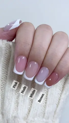 Comparison of different base color in Short Square French Tips series😍 Make comments to let us know which one you like most 😘😘😘 #btartboxnails #xcoattips #btartbox #easynailart #fvpシ #nailsartathome #frenchmanicure #frenchnails #frenchpressonnails #nailsartvideos💅♥️ 