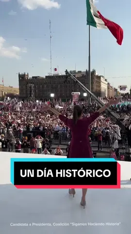 Tengo claro que soy parte de ustedes, que no llegué sola hasta aquí. Es hora de seguir conquistando  la esperanza. ❤️🫶🏻 #Presidenta #parati #2024 #2dejunio #fyp