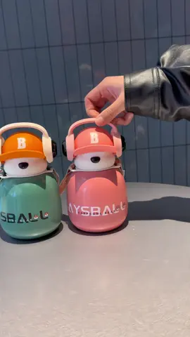 Bình nước giữ nhiệt tai nghe gấu với dung tích lớn 460ml thiết kế hình gấu dễ thương #binhnuoc #binhnuocgiunhiet #binhgiunhiet 