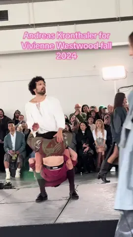 Andreas Kronthaler for Vivienne Westwood fall  2024, lots going on! #viviennewestwood #fashion #fashionshow #dance #performanceart #art #samsmith 