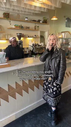 she’s definitely ready now 🫨 #coffeetok #rhodeisland #baristatok #providenceri #supportsmallbusiness #coffee #latte #irishcoffee #weddingday 