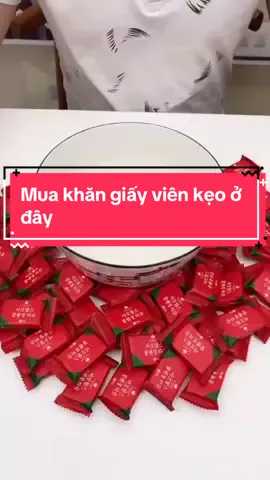 #xuhuong Khăn giấy nén hình viên kẹo dễ mang theo khi đi du lịch, dùng thay khăn ướt,…#vimienque #khangiaynen 