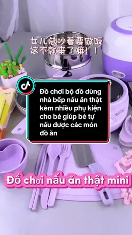 Đồ chơi bộ đồ dùng nhà bếp nấu ăn thật kèm nhiều phụ kiện cho bé giúp bé tự nấu được các món đồ ăn bé yêu thích##nauan##dochoinauan##nauanmini##dochoi##dochoitreem