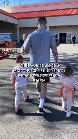 One of our kids favotite things to do! #family #homedepot #kidsworkshop #momlife #kidsactivities 