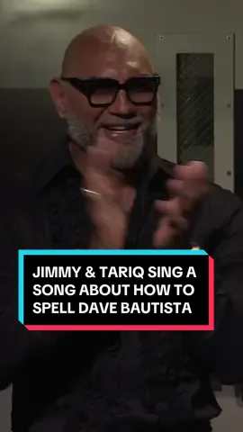 Jimmy and Tariq sing a song about how to spell @Dave Bautista’s name 🤣 #FallonTonight #TonightShow #DaveBautista #Dune #DunePartTwo 