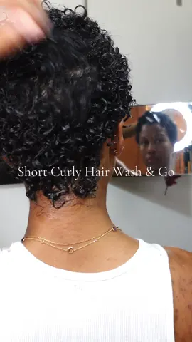 Wash & Go (short hair edition)💕 #curls #curlyhair #curlyhairtutorial #shortcurlyhair #hairstyle #haircut #hair #hairstyletutorial #hairstyles #hairtok #washandgo #shorthair #Yazmine #fy #fyp #fypシ #fypシ゚viral #fypp 