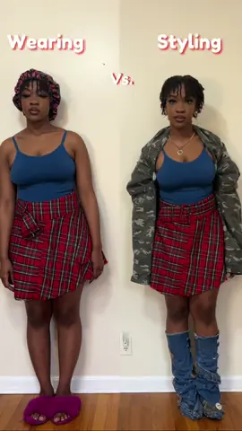Wearing vs. Styling❤️ #wearingvsstyling #stylingvswearing #OOTD #aestheticoutfit #inspofashion #styleinspo 