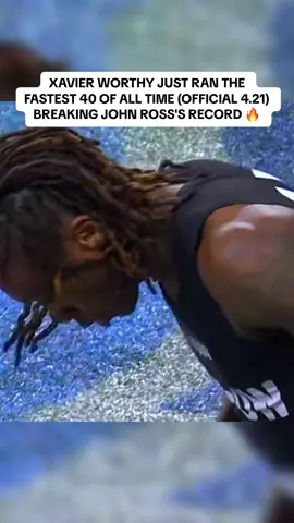 We have a new fastest 40 yd dash of all time 4.21! 😳 #nfl #nflfootball #nfledits #nflcombine #40yarddash #xavierworthy 