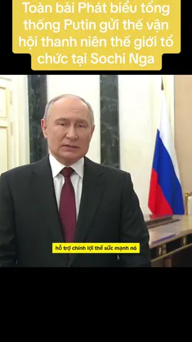 Toàn bài Phát biểu tổng thống Putin gửi thế vận hội thanh niên thế giới tổ chức tại Sochi Nga #russia #putin 