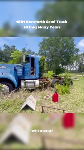 Will it run 1981 Kenworth Semi Truck? #recovery #engine #old #car #willitrun #repair #tiktok #fyp 